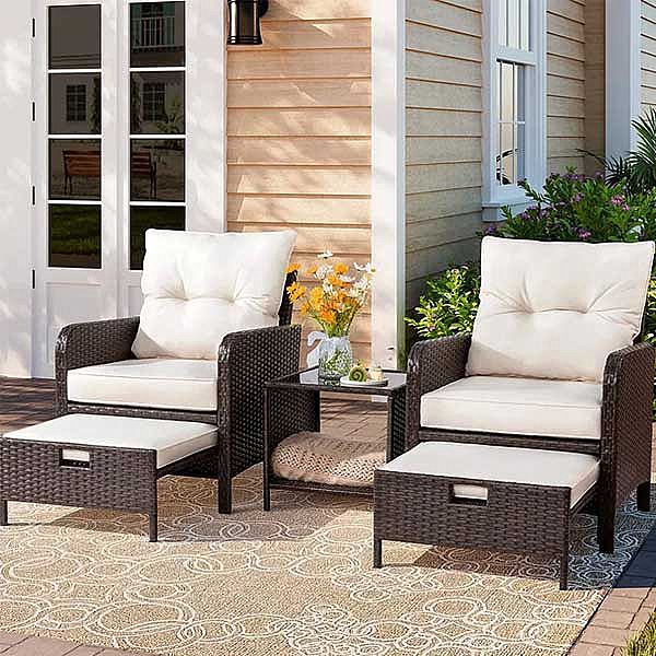 Großhandel 5-teiliges Rattan-Loungesessel-Set - 10C02L