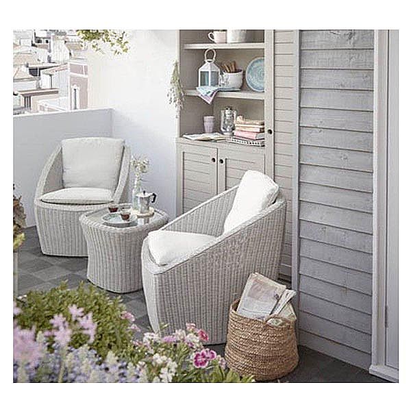 3-teiliges Outdoor-Bar-Möbelset aus Korbgeflecht und Rattan - 10C02N