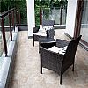 3 Stück Rattan Gartenmöbel Set Wicker Bar Tisch - 10C02S