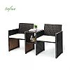 Einteiliger Anzug Rattan Gartenmöbel Set 2-Sitzer Sofa - 10C02T
