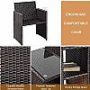Einteiliger Anzug Rattan Gartenmöbel Set 2-Sitzer Sofa - 10C02T