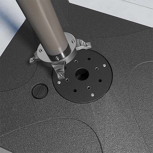 Schirmständer für den Außenbereich mit quadratischem Sockel - 12U02V