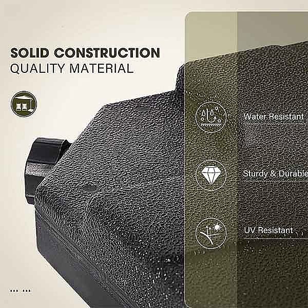 4-teilige robuste, freitragende, versetzte Sonnenschirmbasis - 12U03C