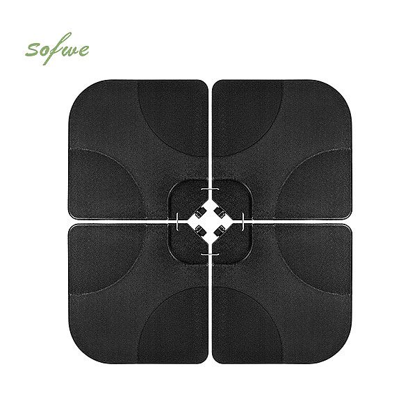 4 Stück robuste, freitragende, versetzte Außenschirmbasis - 12U03D