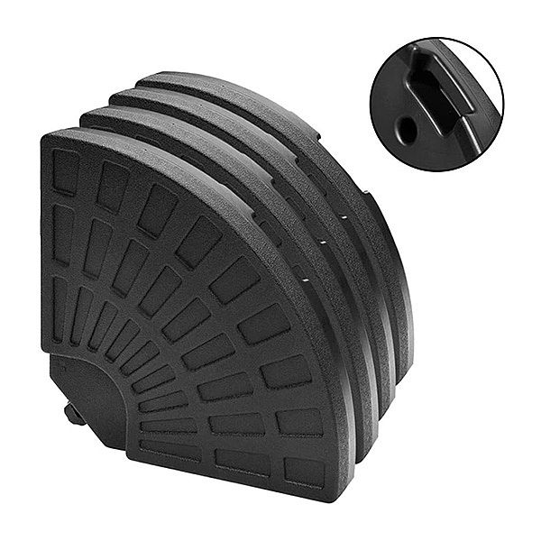 4 Stück fächerförmige, mit Wasser oder Sand gefüllte Schirmständer - 12U03E