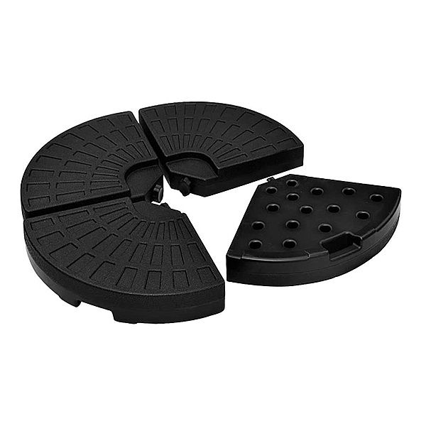 4 Stück fächerförmige, mit Wasser oder Sand gefüllte Schirmständer - 12U03E