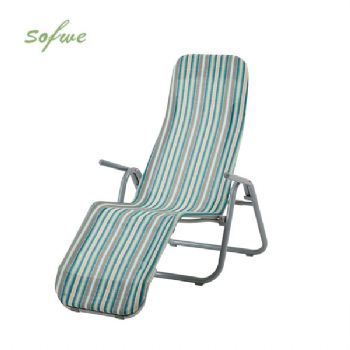 Stahl-Lounge-Sessel mit gebogenen Armlehnen