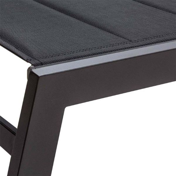 Verstellbarer Liegestuhl aus Aluminium-Textil mit Baumwollbezug - 11D14D