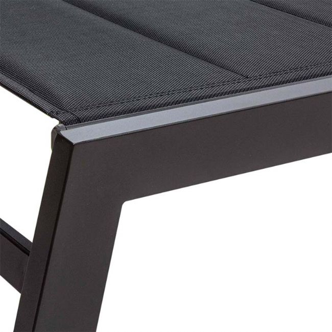 Verstellbarer Liegestuhl aus Aluminium-Textil mit Baumwollbezug - 11D14D