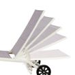 Verstellbarer Liegestuhl aus Aluminium und Textilene mit Rollen - 11D14E