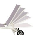 Verstellbarer Liegestuhl aus Aluminium und Textilene mit Rollen - 11D14E