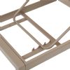 Verstellbarer Liegestuhl aus Aluminium, Kunststoff und Holz mit Rollen - 11D14G