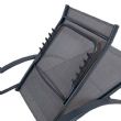 Verstellbarer Liegestuhl aus Aluminium mit S-förmigen Armlehnen - 11D14I