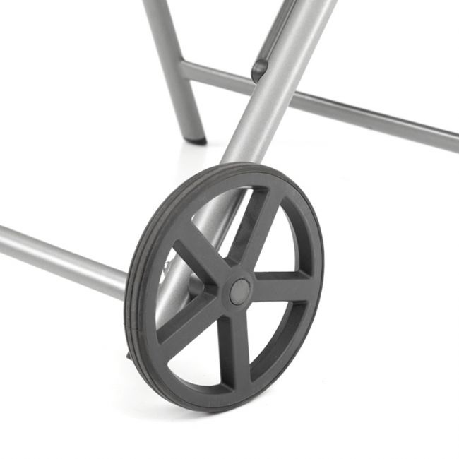 Aluminium-Textilene-Liegestuhl mit Rollen und Kissen - 11D14K