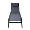 Verstellbare Rückenlehne Outdoor-Sonnenliege mit Aluminiumlegierungsrahmen und Netzgewebe - 11D25A
