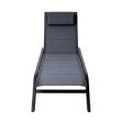 Verstellbare Rückenlehne Outdoor-Sonnenliege mit Aluminiumlegierungsrahmen und Netzgewebe - 11D25A