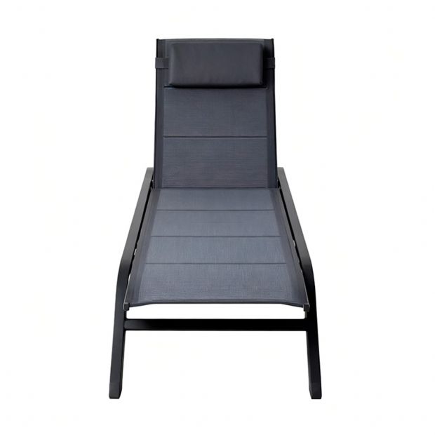 Verstellbare Rückenlehne Outdoor-Sonnenliege mit Aluminiumlegierungsrahmen und Netzgewebe - 11D25A