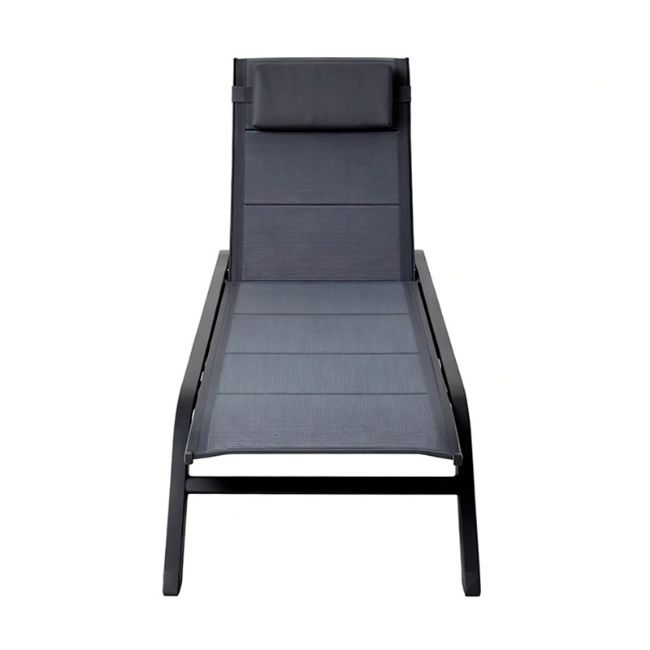 Verstellbare Rückenlehne Outdoor-Sonnenliege mit Aluminiumlegierungsrahmen und Netzgewebe - 11D25A