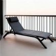 Verstellbare Rückenlehne Outdoor-Sonnenliege mit Aluminiumlegierungsrahmen und Netzgewebe - 11D25A