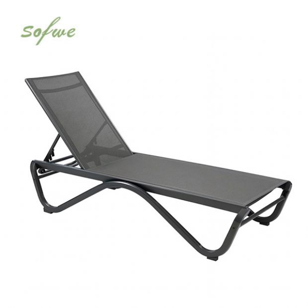 Outdoor-Sonnenliege mit W-förmigem Aluminiumgestell - 11D25B