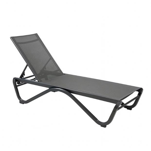 Outdoor-Sonnenliege mit W-förmigem Aluminiumgestell - 11D25B