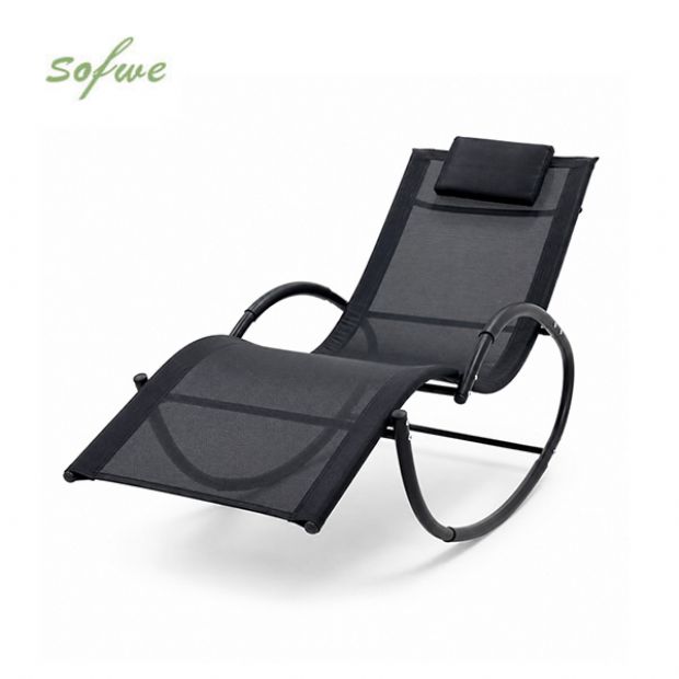 Großhandel: Outdoor-Schaukel-Liegestuhl mit ergonomisch geschwungenem Netzsitz für die Ausstattung von Terrassenmöbeln am Pool - 11D25J