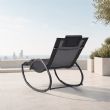 Großhandel: Outdoor-Schaukel-Liegestuhl mit ergonomisch geschwungenem Netzsitz für die Ausstattung von Terrassenmöbeln am Pool - 11D25J