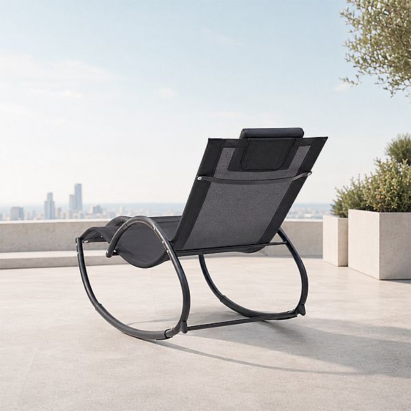 Großhandel: Outdoor-Schaukel-Liegestuhl mit ergonomisch geschwungenem Netzsitz für die Ausstattung von Terrassenmöbeln am Pool - 11D25J