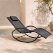 Großhandel: Outdoor-Schaukel-Liegestuhl mit ergonomisch geschwungenem Netzsitz für die Ausstattung von Terrassenmöbeln am Pool - 11D25J