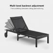 Großhandel: Metall-Liegestuhl für den Außenbereich mit Rollen und atmungsaktivem Netzgewebe für die Ausstattung von Terrassen und Poolbereichen - 11D25O