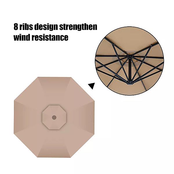Solarbetriebener LED-Offset-Hängeschirm für den Außenbereich Großhandel - 11U01W